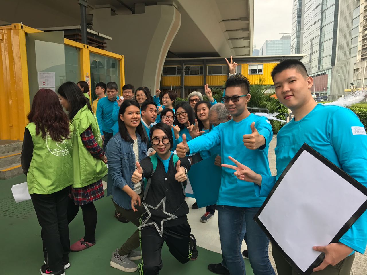 比賽前大家鼓勵及加油